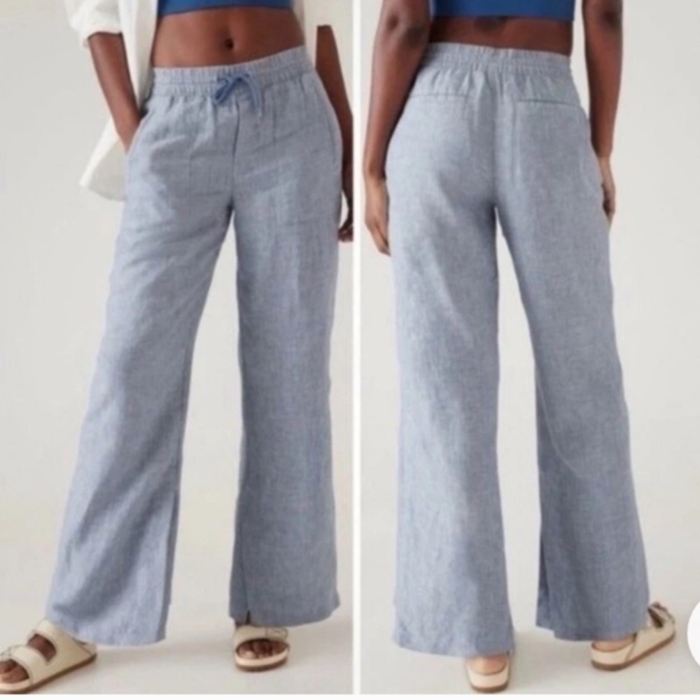 Athleta Blue Wide Leg Pants